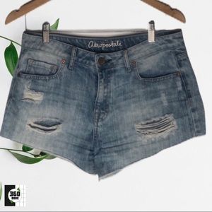 Aeropostale Real Denim High-Rise Shorty Shorts Sz8